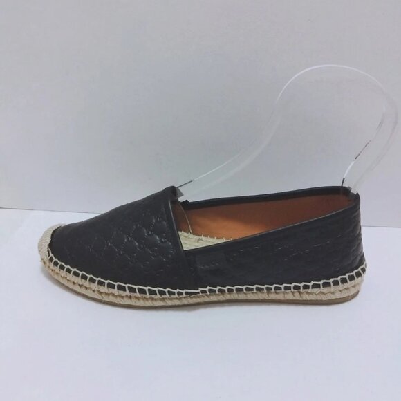 Gucci Shoes - GUCCI Micro Guccissima - Black Leather Women's Shoes 215-031125